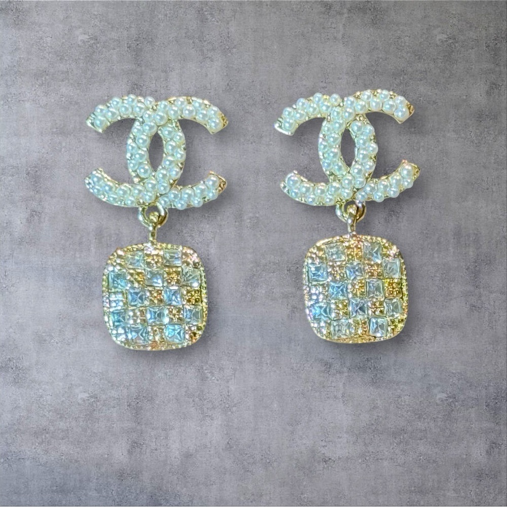 Upcycled CC Elegant Gold and Silver Earrings